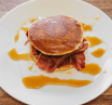 Breakfast Pancakes, Bacon and Maple Syrup